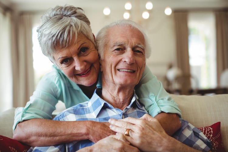 Portrait of senior couple relaxing